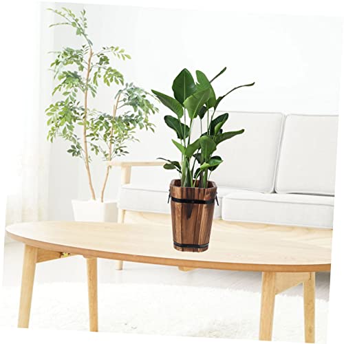 Jardinière bois vintage et authentique, pot rétro décoratif