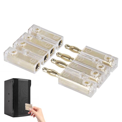 Seefey - Fiche Banane Femelle,Fiche Banane Femelle,Connecteur Câble 4 Voies Fiche Banane, Connecteur Haut-Parleurs,Couplage Table D'harmonie Prise Arrière Jusqu'à 4,00 mm² Plaqué Or