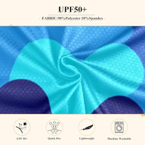 Blue Camouflage Boy's Rash Guard Swim Shirt Long Sleeve Sun Shirt for Kids Toddler UPF50+4