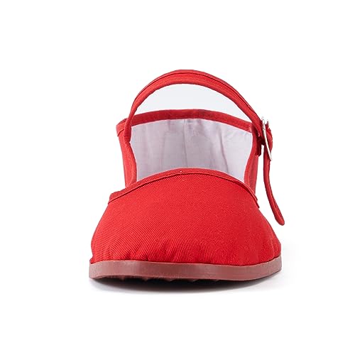 Image of Womens Classic China Flats, Casual China Doll Shoes, Cotton Mary Janes, Chinese Tai Chi Shoes