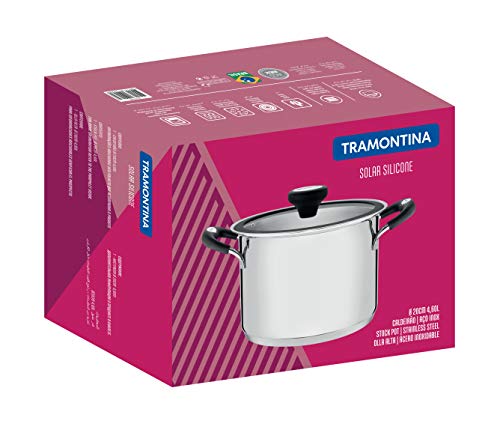 Caldeirão com Fundo Triplo Tramontina Inox 20Cm, SOLAR