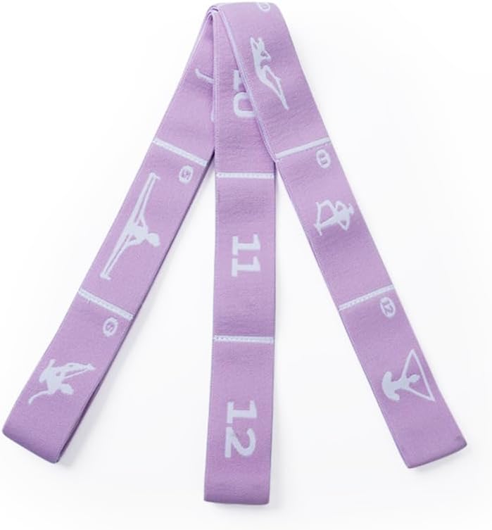 Multi-Functional Slimming Resistance Bands Yoga Straps Elastic Stretching Band 10/12 Loops for Pilates, Latin Training, Dance, Gymnastics, Fitness, Ballet and Physical Therapy