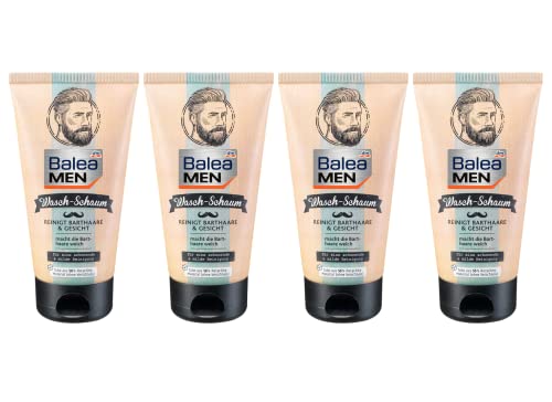 Balea MEN Bart-Waschschaum für Barthaare & Gesicht, 4er-Pack (4 x 150 ml)