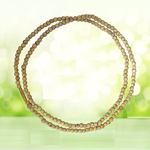 Image of ISKCON VRINDAVAN Original Tulsi Kanthi Mala - Unisex Adult Jaap Chanting Mala from Vrindavan Dham