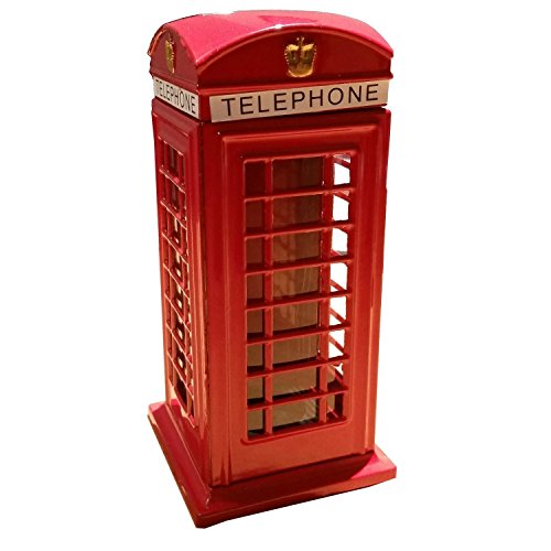 Hucha de cabina de teléfono londinense en zinc fundido 2
