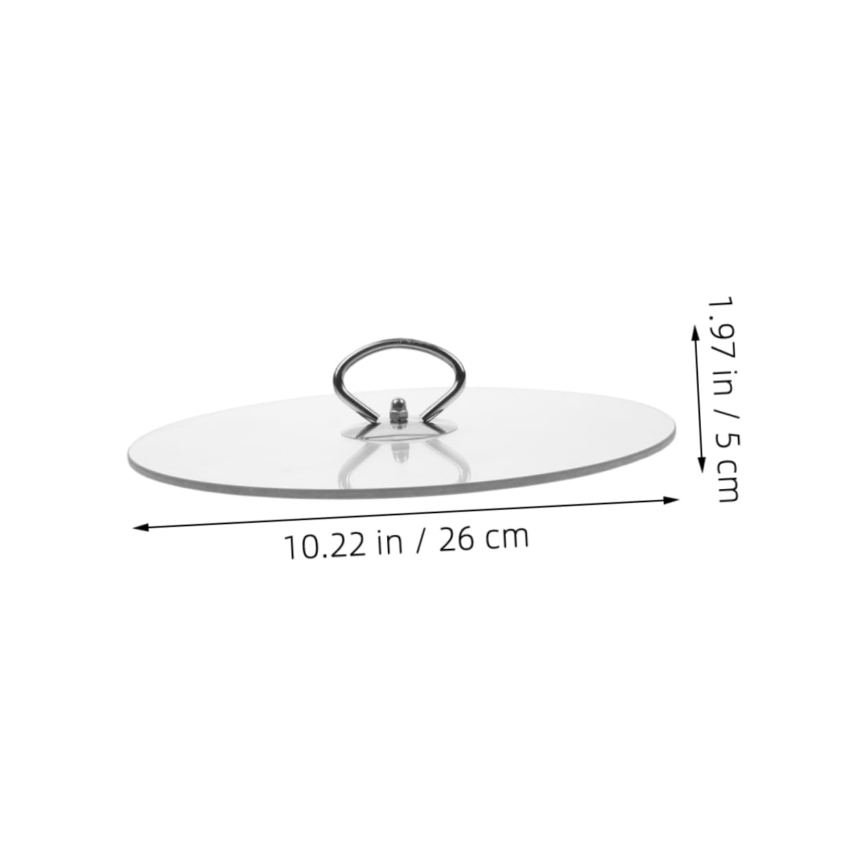 Coperchio in Vetro Temperato Rotondo da 26cm Manico