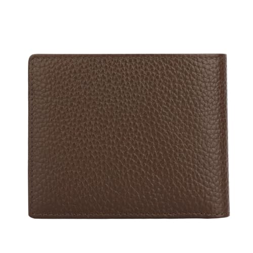 Image of Da Milano RFID Protected Leather Wallet for Men with Card Slot - Mocha Brown