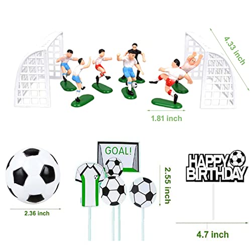 Qoadwem Soccer Cake Topper,14Pcs Soccer Players Toys Football Cake Topper Decorations Soccer Ball Soccer Player Cake Decorations For Soccer Party Theme Decorationsmen Boy Birthday Cupcake Topper… thumb #1