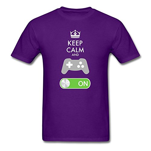 Maglietta Keep Calm and Game on, con stampa