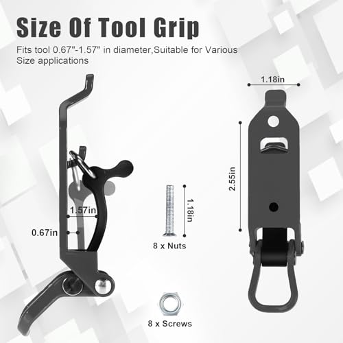 image for YSaekYeo 4Pcs Shovel Mount for Roof Rack, Metal Rubber Clamp Mounting 