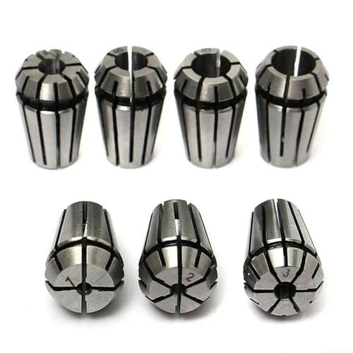 Lot de 7 mandrins de serrage ER11 pour fraisage, tour, taraudage et gravure CNC en acier au carbone de haute qualité