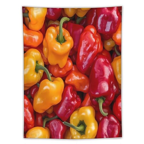 Tapiz decorativo de chiles para colgar en vertical en el salón