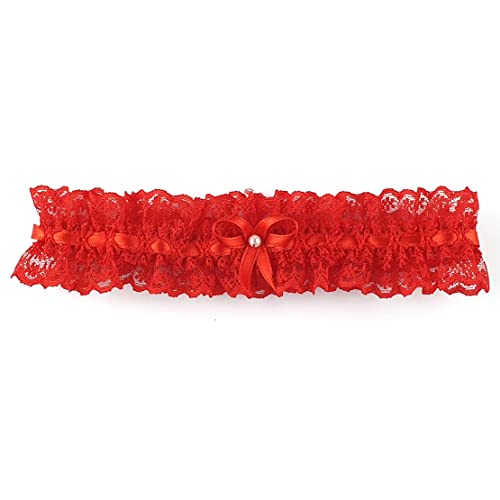Liga para novia roja. Liguero novia- MERCERÍA SUANCES. Accesorio para novias y damas de honor.