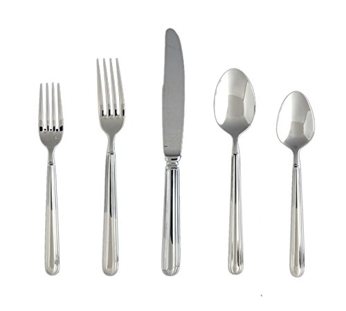 Fortessa Metropolitan 18/10 Stainless Steel Flatware 20 Piece Place Setting, Service for 4