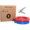 EFIELD 1/2-inch 2 x50 ft Pex-b Pipe/Tubing, NSF Certified for Potable Water, Hot/Cold Water, Blue & Red 100 ft Length for Plumbing and Heating Applications, with Pipe Cutter,AB-2-50