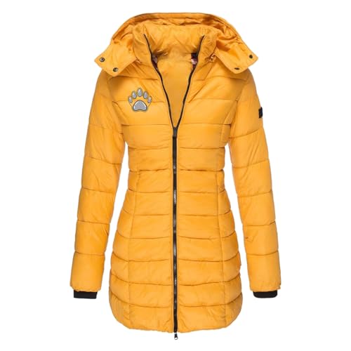 Women's Waterproof Long Puffer Jacket Womens Plus Size Thickened Quilted Down Jacket Warm Winter Coat with Hood