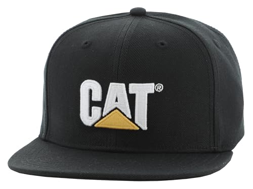 Caterpillar Men's Sheridan Flat Bill Cap, Black, One Size