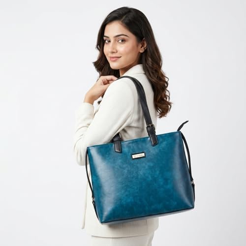 Image of VISMIINTREND Stylish Leather Office Laptop Tote Bag for Women| Shoulder Work Hand Bags for Women | College Bag for Girls | Fits 13 inch,14 inch, 15.6 inch Macbook Laptops