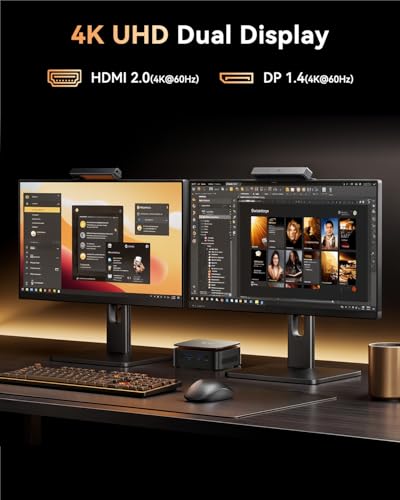 Image of KAMRUI Essenx E1 Mini Computer with N95 Processor, 12GB LPDDR5 256GB M.2 SSD Mini PC, Small PC Support Dual 4K, WiFi, Ethernet, Bluetooth, Mini Desktop PC for Business