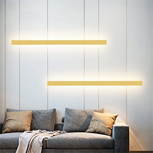 Aplique largo de 30cm con brillo ajustable y tono dorado moderno 7