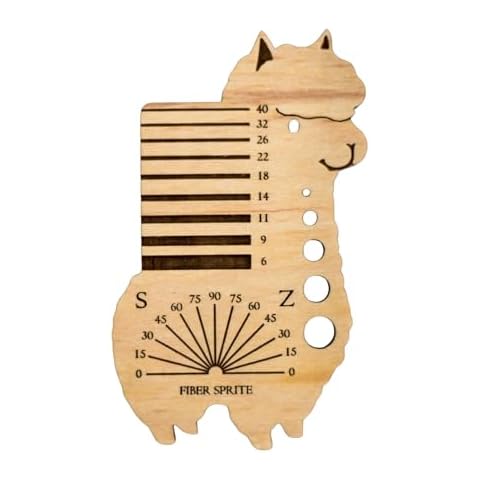 Alpaca Shaped Spinner's Multitool - Spinning Control Card with Twist Angle and Diz Cover