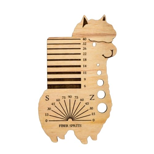 Alpaca Shaped Spinner's Multitool - Spinning Control Card with Twist Angle and Diz