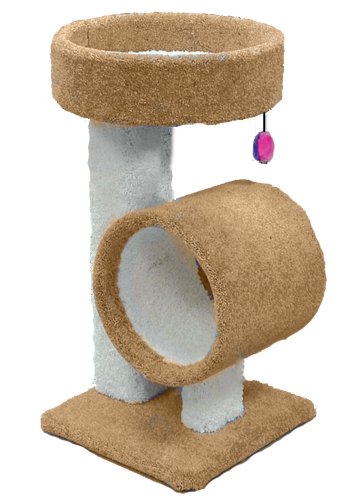 Classy Kitty 31.8" Cat Pedestal with Tunnel 16.2x31.8x16.8 ( Color may Vary )