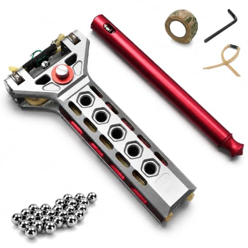 BEUDUOQI Professional Slingshots for Adults Aluminum Alloy Repeating Sling Shot with Auto-Loading Bow High Precision Catapult Bow for Target Practice/Hunting/Outdoor Recreation/Outdoor Survival