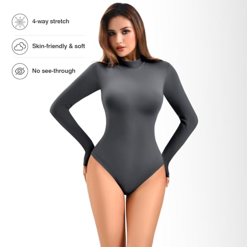 CADITEX Women's Mock-Neck Long-Sleeve Bodysuit - image 3
