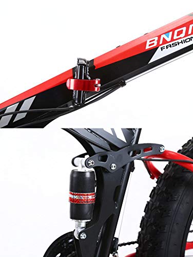 JHKGY Vélo De Montagne Pliant,Vélos VTT Tout Suspendus,Cadre Renforcé en Acier À Haute Teneur en Carbone Frein À Disque,Hommes Et Femmes Adultes - Image 5