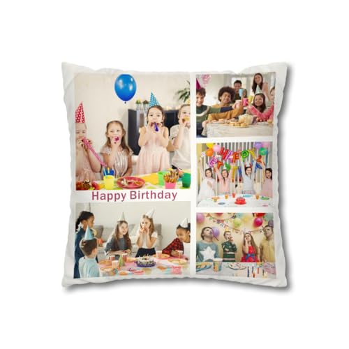 Customized Picture Pillow with Your Image Custom Pillow with Double Sided Print for Birthday, Anniversaries, Weddings, and Home Decor