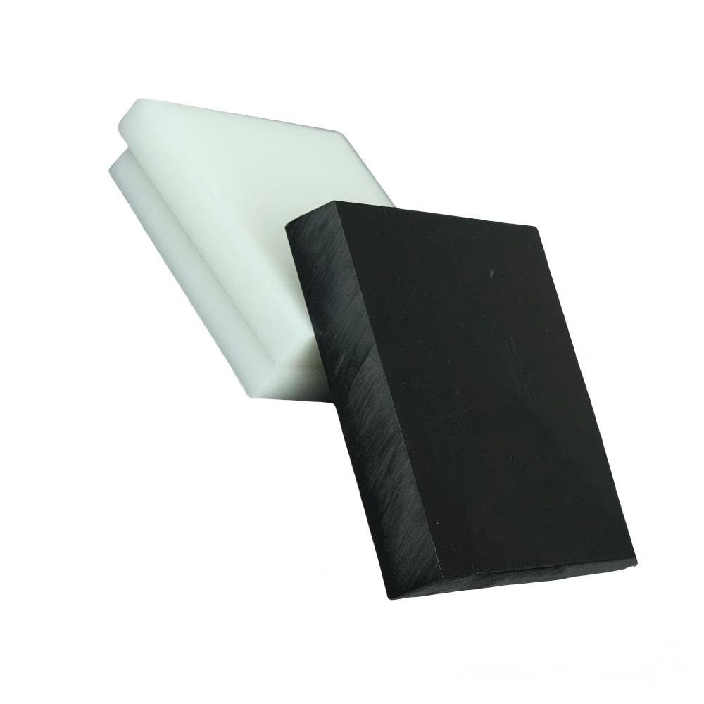Flache POM-Platten im 4er-Pack, schwarz und weiß, mehrere Größen for CNC-Modelle(WHITE,100x100x8mm)