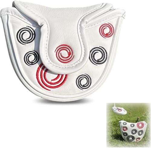 Putter Headcover Golf Putter Head Covers with Premium Design 13cm x 12cm x 4cm White Ideal for Odyssey 2 Ball Putters Cover Travel and Golf Course Use