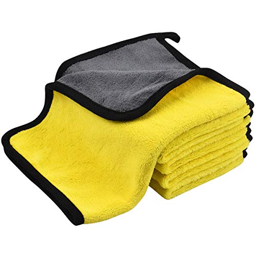 Rapidbok Set de 5 Paños de Microfibra Ultra Absorbentes para Coche y Cocina, Bayetas Limpieza de Microfibra 30x40CM Paños de Secado y Limpieza Sin Pelusas para Encerado Pulido y Quitar Polvo