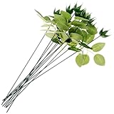 Toyvian Künstliche Blumenstiele mit Blättern Kunststoff Blütenkelche Selbstgemacht Zubehör 40 Stück Bastelset für Blumenarrangements und Seifenblumen