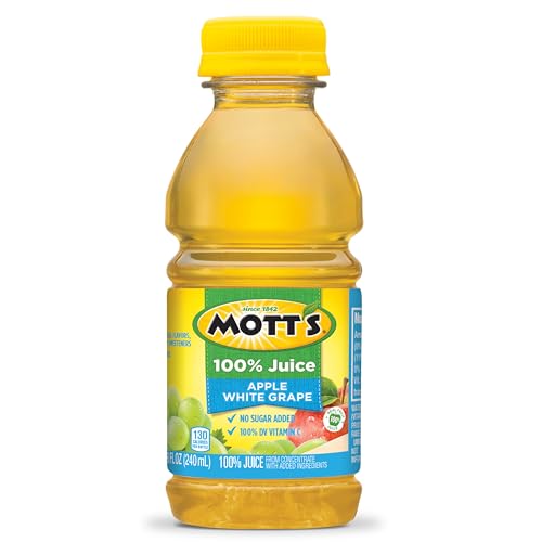 Mott's 100% Apple White Grape Juice, 8 Fl Oz Bottles, 24 Count (4 Packs Of 6), No Added Sugar, Excellent Source Of Vitamin C, 2 Servings Of Fruit Per Bottle, Gluten & Caffeine Free, On-the-go image 12