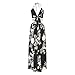 Floral Print Chain Decor Split Thigh Tie Back Cami Dress Summer Dresses Fashion Halter Backless Maxi Dress for Beach
