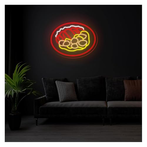Enseigne lumineuse au curry néon décoratif pour cuisine et bar branché