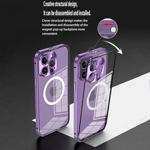Étui en acrylique transparent iPhone 14 Plus coque verre d'objectif