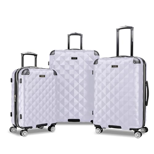 Image of Kenneth Cole REACTION Diamond Tower Collection Lightweight Hardside Expandable 8-Wheel Spinner Travel Luggage, Lavender, 3-Piece Set (20 inch, 24 inch, & 28 inch)