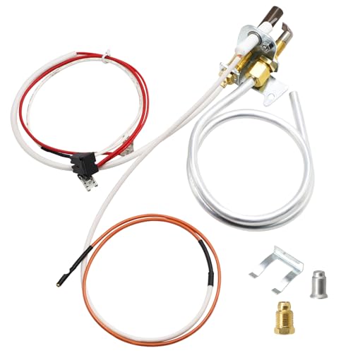 Cracubit 100112330 Water Heater Pilot Assembly Replacement for 9007876 9007877 4067826 Thermopile, Fit for 300 301 Series Reliance, A.O.Smith, Whirlpool, State, American, Kenmore Water Heater.