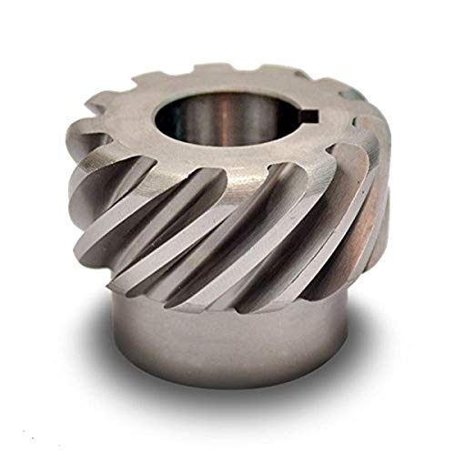 Boston Gear HS609R Plain Helical Gear, 45 Degree Helix, 14.5 Degree Pressure Angle, 0.750 Bore, 6 Pitch, 9 Teeth, Steel, RH