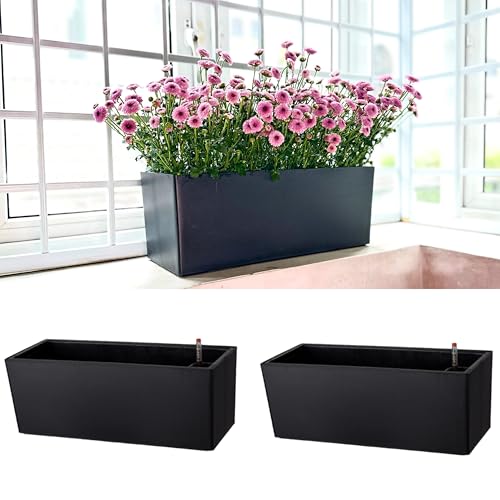 LaLaGreen Planter Box for Indoor Plants (14 Inch, 2 Pack)