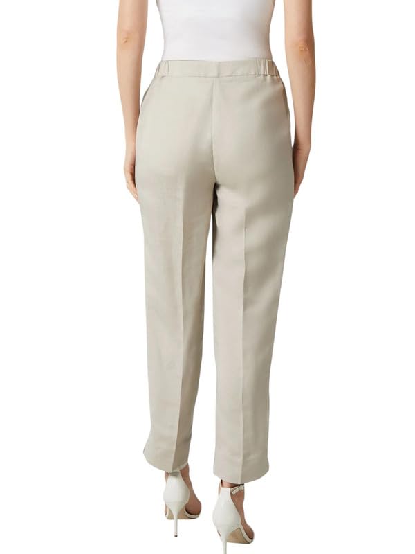 Kasper Women's Linen-Blend Mid-Rise Straight-Leg Ankle Pants (Summer Straw, 12)3