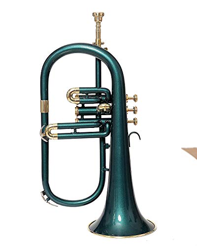 Sale 66 Flugelhorn Bb Pitch With Free Hard Case Mouthpiece Green Lacquered #TOP3