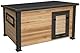 Kerbl Hobbyfarming Enten- und Gänsestall Duck Town XL, Wetterfest, Verzinkte Wanne, Schiebefenster, Doppelter Verschluss, Natur/Braun 115x77x67 cm