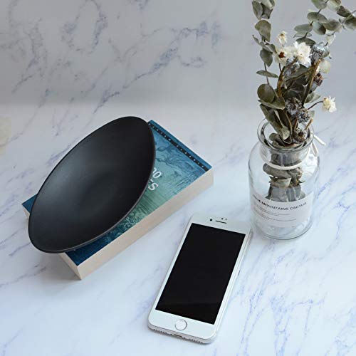 A5 Melamine Jewelry Dish Organizer, Decorative Trinket Dish,Accent Tray For Vanity,Food Safe Dishware (Black, Ship) #TOP2
