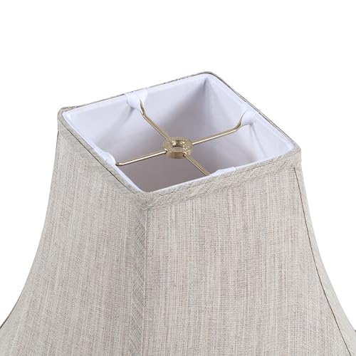 Image of Aspen Creative 34012 Handsewn Pagoda Spider Lamp Shade in Taupe Linen Fabric (6 inch x 16 inch 12 inch)