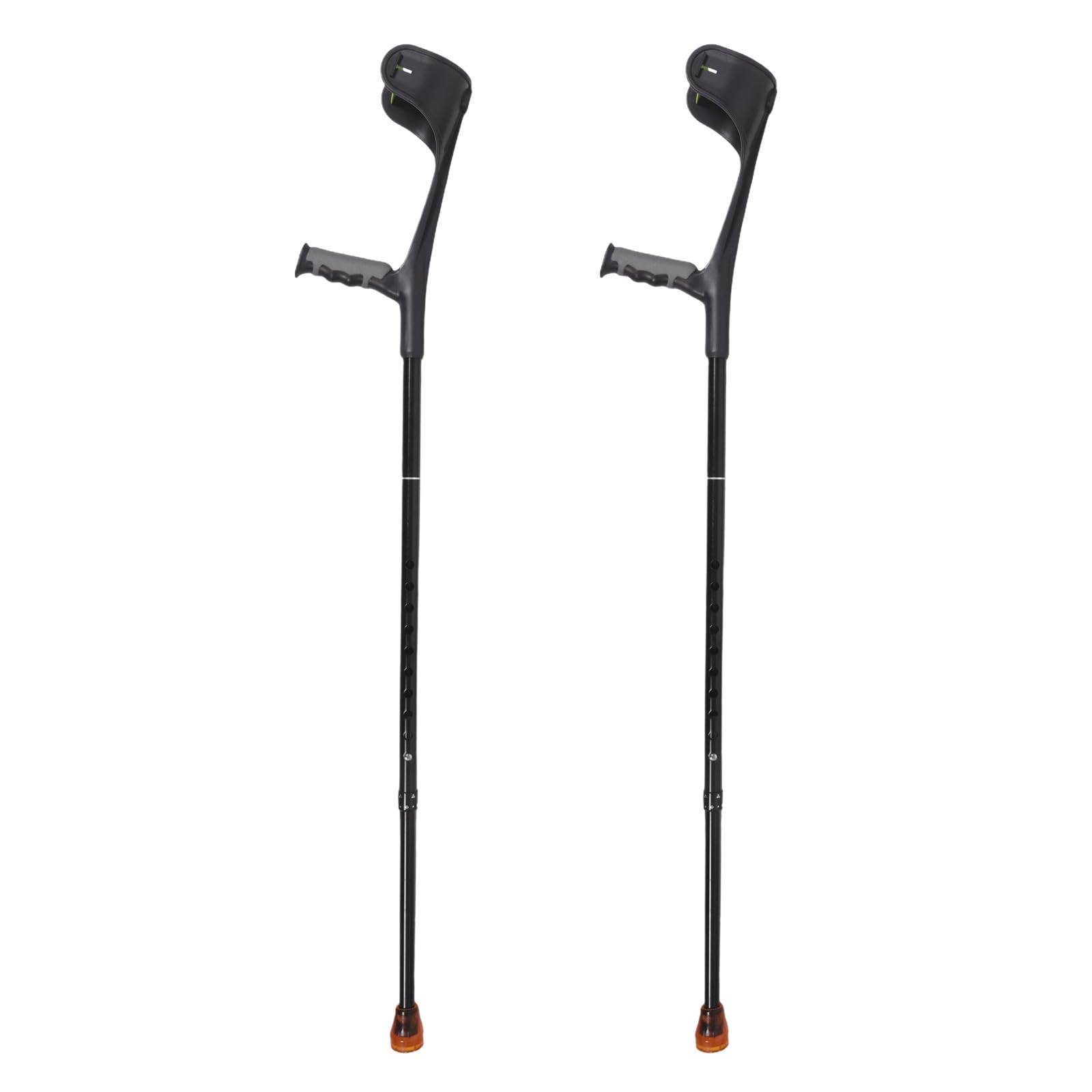 Kisangel Muletas para Antebrazo Plegables de Aleación de Aluminio con Cojín Ergonómico y Altura Ajustable para Adultos en Actividades Diarias y Metro