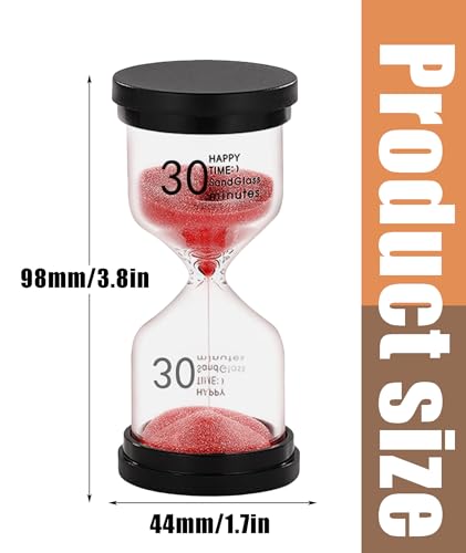 Image of Sand Timer 30 Minute, Sand Clock, Hour Glass Sand Timer Sand Clock Sandtimer Classroom Games Home Kitchen Officesand Clock Timer for Room Hourglass (Pink)